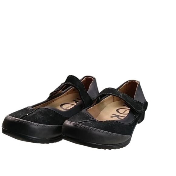 SPORTO ORIGINAL JENNA LEATHER MARY JANE FLATS SANDALS SHOES BLACK SIZE 11M - Picture 6 of 11